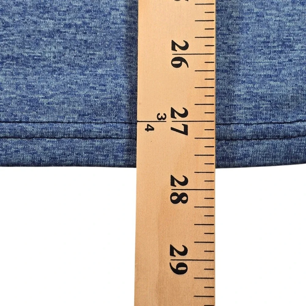 prAna Blue Talon Mock Neck Quarter Zip Performance Pullover Sweatshirt Mens Sz L
